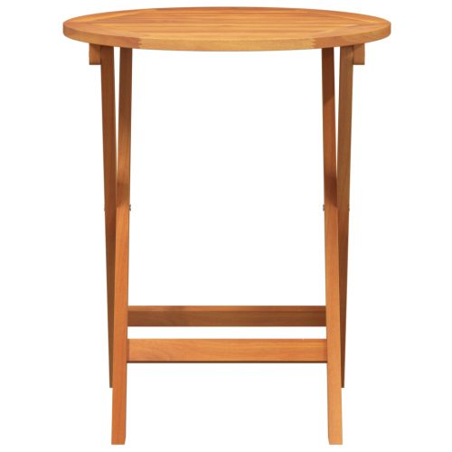  Összecsukható Kerti Asztal Kerek Ø60x72 cm Tömör Akácfa