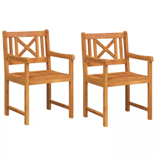  kertiszékek 2 db 56x56x90 cm tömör akácfából