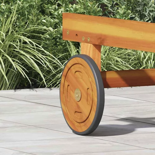  Űrkerekek kerékkel 2 pcs Barna 20.5 x 20.5 x 2 cm Tömör Akácfa