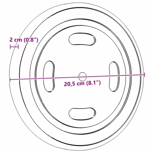  Űrkerekek kerékkel 2 pcs Barna 20.5 x 20.5 x 2 cm Tömör Akácfa