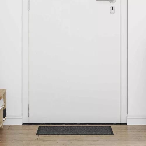  Ajtószőnyeg Fekete és Szürke 40 x 60 cm Polipropilén, PVC