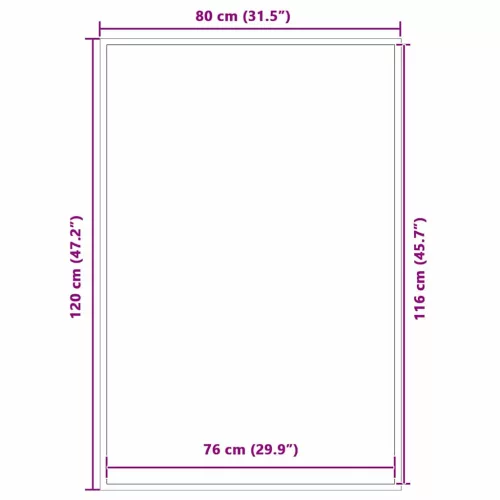 Ajtószőnyeg Fekete és Szürke 80 x 120 cm Polipropilén, PVC