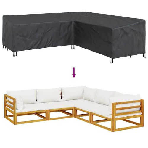  Kültéri bútorhuzat Fekete 270 x 270 x 80 cm 210D Oxford Szövet