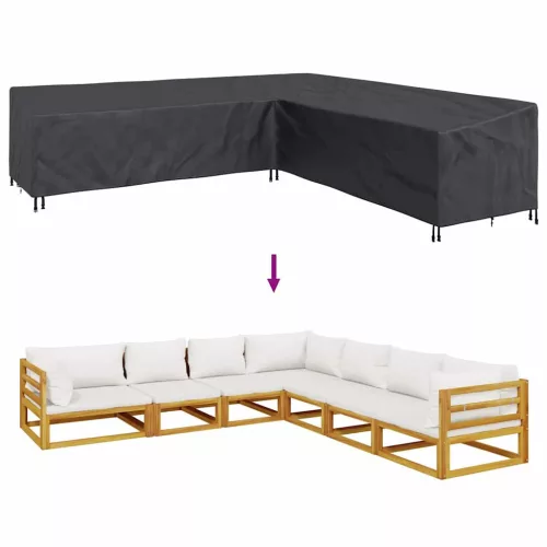  Kültéri bútorhuzat Fekete 300 x 300 x 80 cm 420D Oxford Szövet