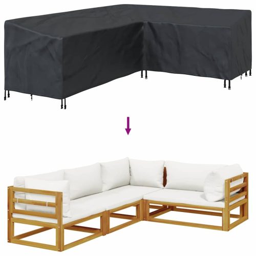  Kültéri bútorhuzat Fekete 250 x 180 x 80 cm 420D Oxford Szövet