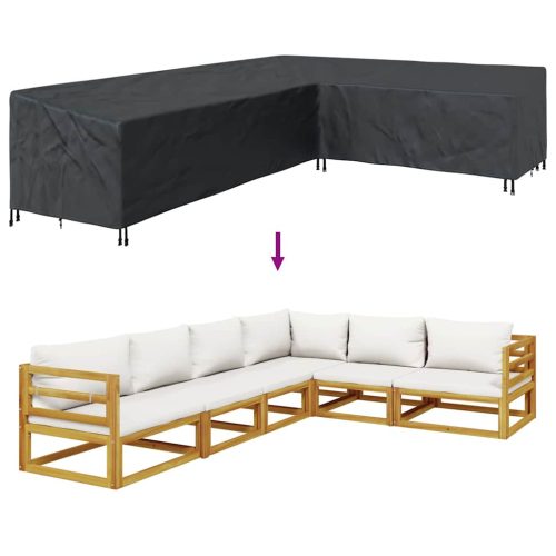  Kültéri bútorhuzat Fekete 355 x 275 x 80 cm 420D Oxford Szövet