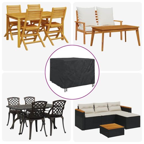  Kültéri bútor takaró Fekete 125 x 125 x 74 cm 210D szövet