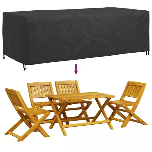  Kültéri bútorhuzat Fekete 300 x 140 x 90 cm 600D