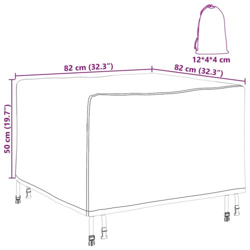  Kültéri bútor takaró Fekete 82 x 82 x 50 cm 420D szövet