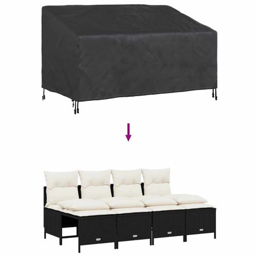  Kerti Pad Borító Fekete 160 x 100 x 61 / 89 cm 210D szövet