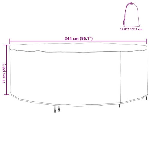  Kültéri bútor takaró 244 x 244 x 71 cm 210D oxford szövet