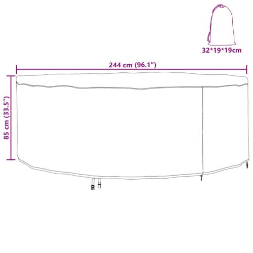  Kültéri bútor takaró 244 x 244 x 85 cm 420D oxford szövet