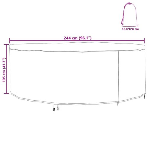  Kültéri bútor takaró 244 x 244 x 105 cm 210D oxford szövet