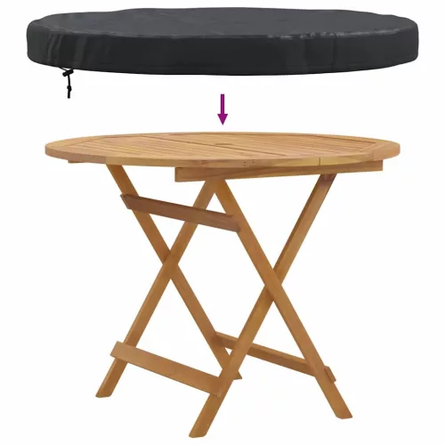  Kültéri Asztal Huzat Fekete 102 x 102 x 10 cm 420D szövet