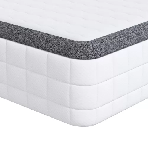  Matracok 2 pcs Fehér és Szürke 80 x 200 cm Kötött szövet