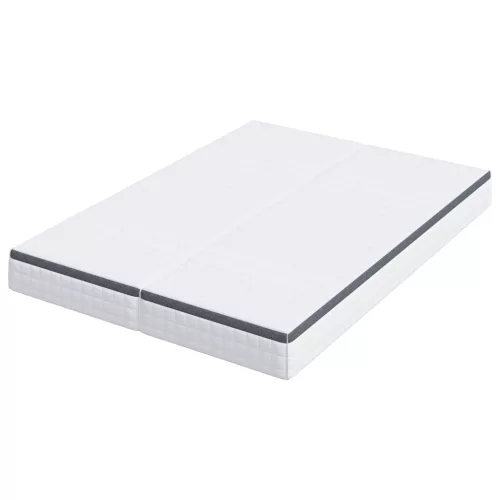  Matracok 2 pcs Fehér és Szürke 80 x 200 cm Kötött szövet