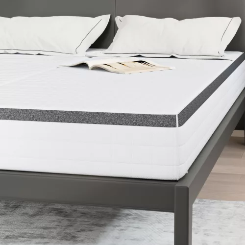 Matracok 2 pcs Fehér és Szürke 80 x 200 cm Kötött szövet