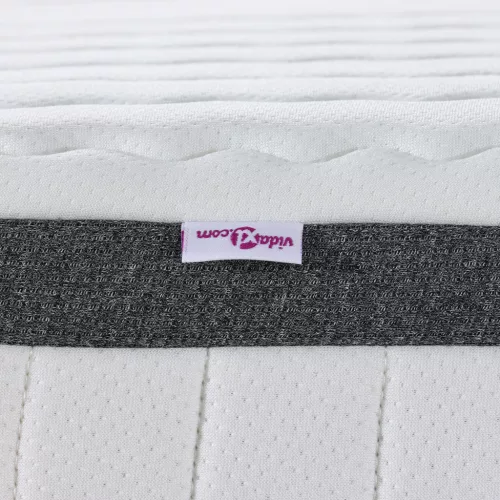  Matracok 2 pcs Fehér és Szürke 80 x 200 cm Kötött szövet