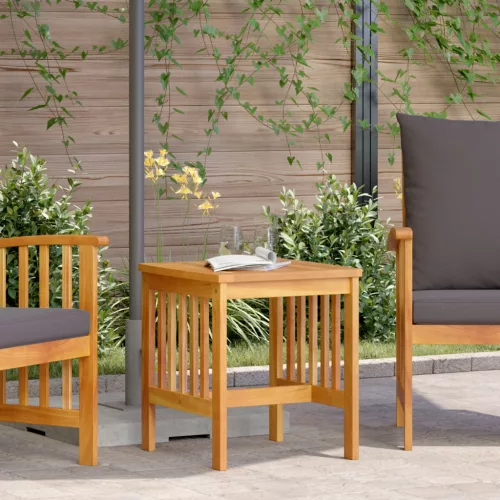  Kerti Oldalasztal Barna 45x45x50 cm Tömör Akácfából