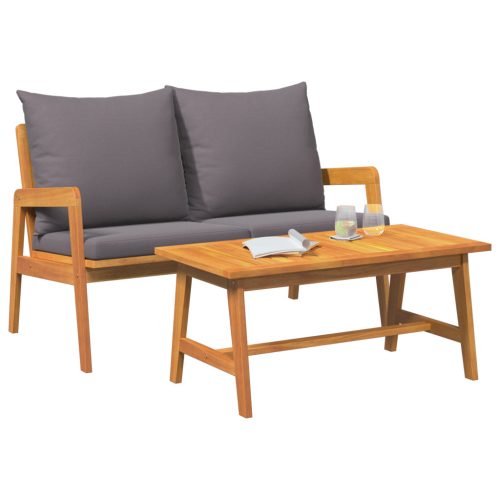  2-darabos bistró szett párnákkal - Tömör akácfából