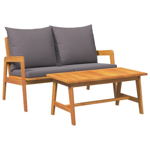  2-darabos bistró szett párnákkal - Tömör akácfából