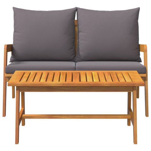  2-darabos bistró szett párnákkal - Tömör akácfából