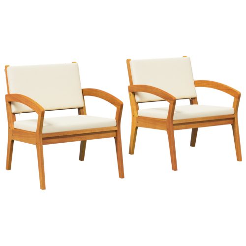  Kerti Székek 2 db 59,5x70,5x72,5 cm Tömör Akác Fából