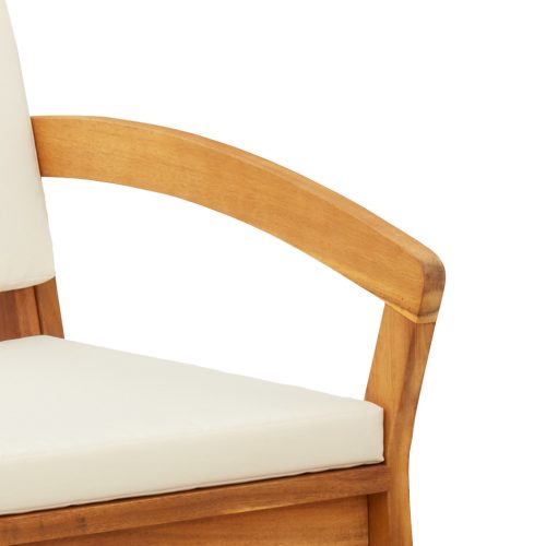  Kerti Székek 2 db 59,5x70,5x72,5 cm Tömör Akác Fából