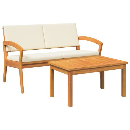  2 darabos Bistro szett párnákkal masszív akácfából