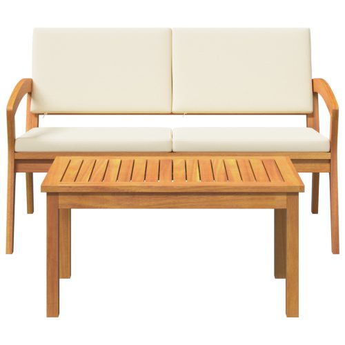  2 darabos Bistro szett párnákkal masszív akácfából