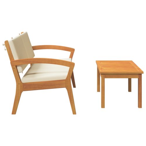  2 darabos Bistro szett párnákkal masszív akácfából