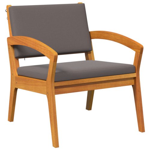  3 darabos bistro szett párnákkal, szilárd akácfából készült