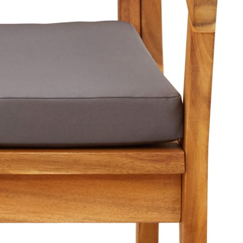  Kerti pad párnákkal 115x70x72 cm Tömör akácfából