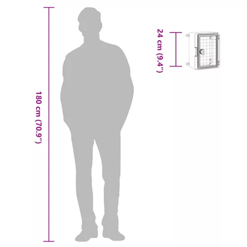  Vezérlőszekrény IP65 Vízálló Szürke 18x13x24 cm ABS Műanyag