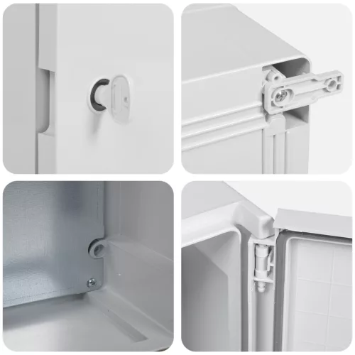  Vezérlőszekrény IP65 Vízálló Szürke 21x13x28 cm ABS Műanyag