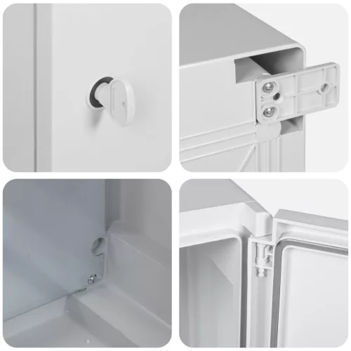  Vezérlőszekrény IP65 Vízálló Szürke 25x13x30 cm ABS Műanyag