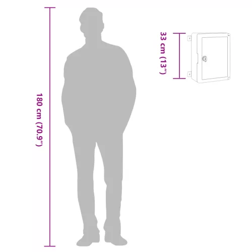  Vezérlőszekrény IP65 Vízálló Szürke 25x13x33 cm ABS Műanyag