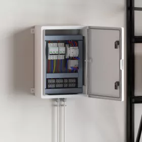    Vezérlőszekrény IP65 Vízálló Szürke 35x19,5x50 cm ABS Műanyag