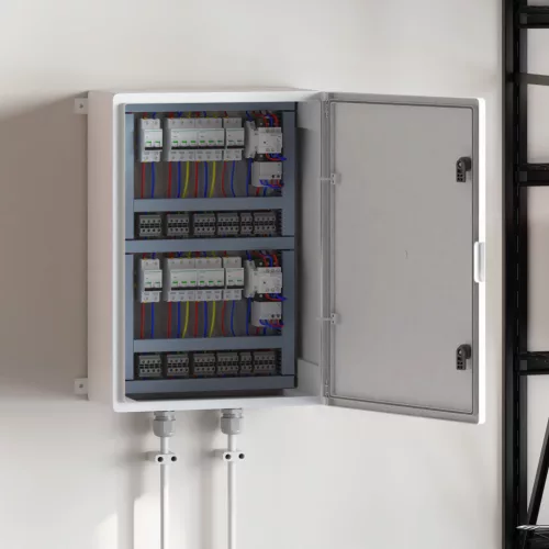  Szabályozó Szekrény IP65 Vízálló Szürke 50x24,5x70 cm ABS Műanyag