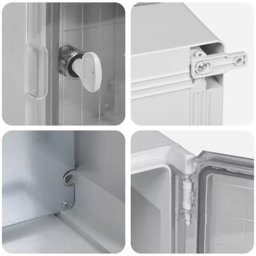  Vezérlőszekrény IP65 Vízálló Szürke 21x13x28 cm ABS Műanyag