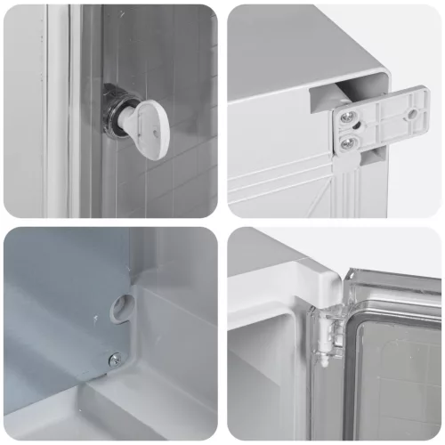  Vezérlőszekrény IP65 Vízálló Szürke 25x13x30 cm ABS Műanyag