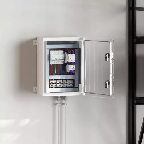  Vezérlőszekrény Szürke 37 x 19,5 x 40 cm ABS Műanyag