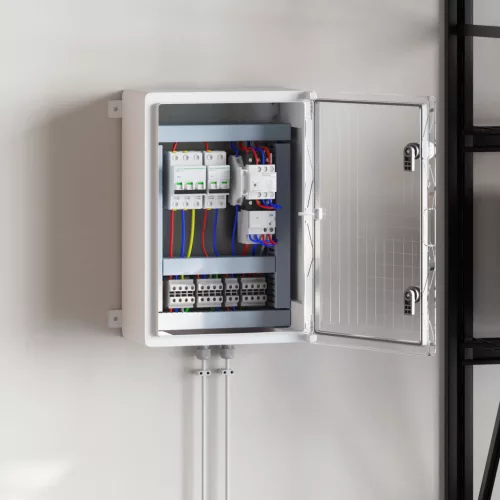  Vezérlőszekrény IP65 Vízálló Szürke 35x19,5x50 cm ABS Műanyag