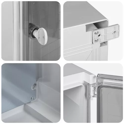  Vezérlőszekrény IP65 Vízálló Szürke 40x20x60 cm ABS Műanyag