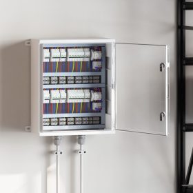    Vezérlőszekrény IP65 Vízálló Szürke 50x22x60 cm ABS Műanyag