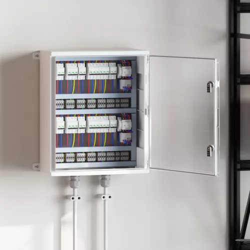  Vezérlőszekrény IP65 Vízálló Szürke 50x22x60 cm ABS Műanyag