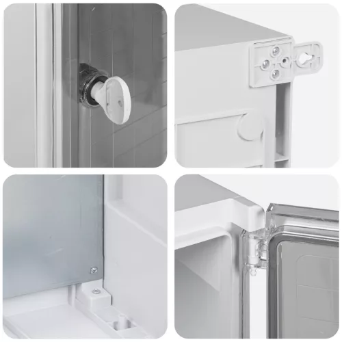  Vezérlőszekrény IP65 Vízálló Szürke 50x22x60 cm ABS Műanyag