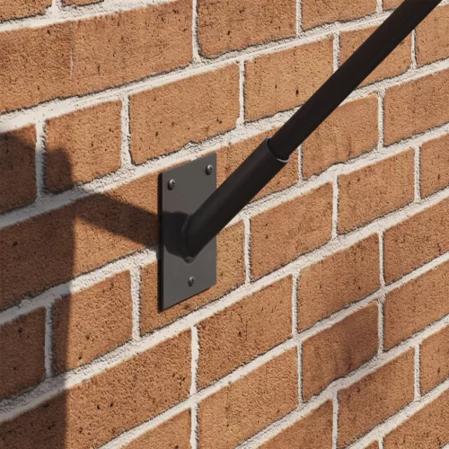  Zászlótartó 1 Zászlóhoz Fali, Fekete, Acél