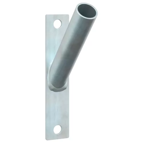  Zászlótartó 1 Zászlóhoz, Falra Rögzíthető, Ezüst Acél