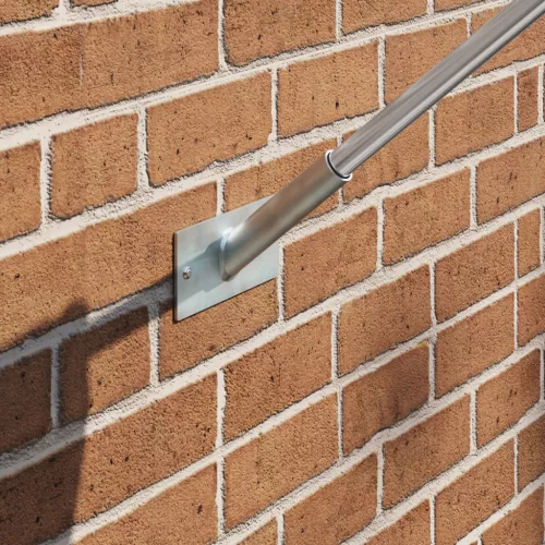  Zászlótartó 1 Zászlóhoz Fali Ezüst Acél